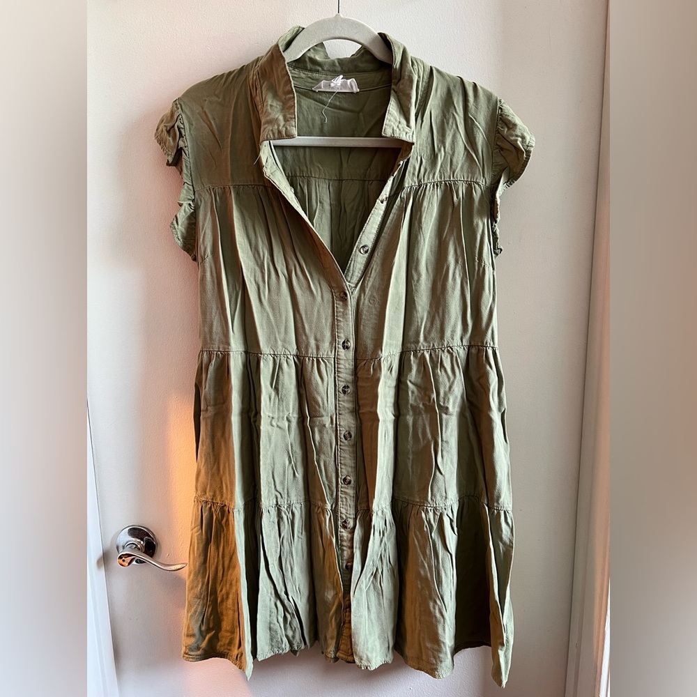 Lucky Brand Sage Green Button-Down Shirt